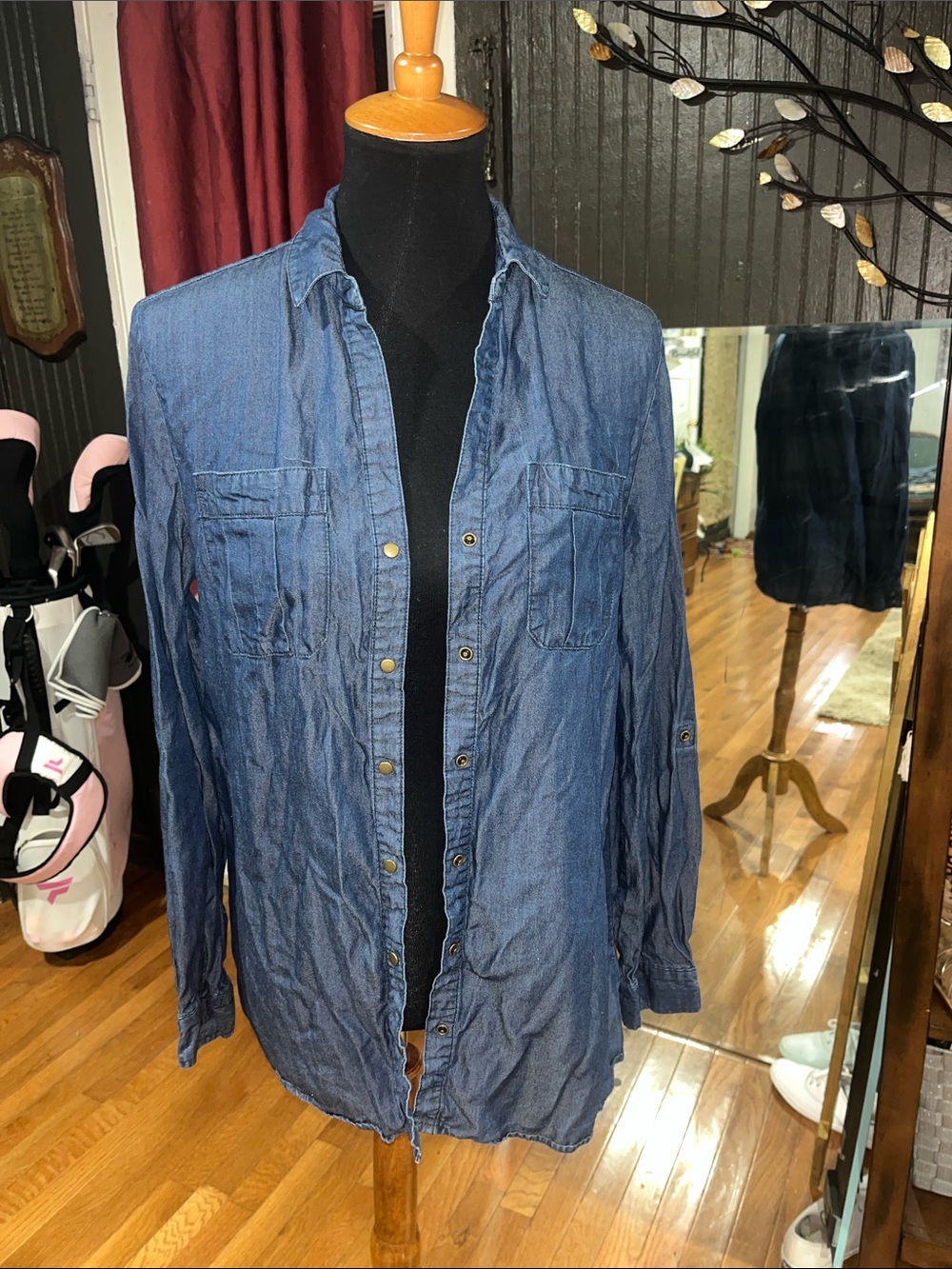 Como Vintage Blue Denim Shirt Jacket